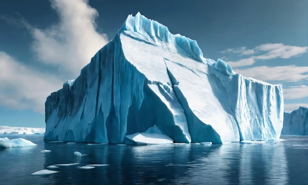 Photo des glaces flottantes dans l'océan arctique