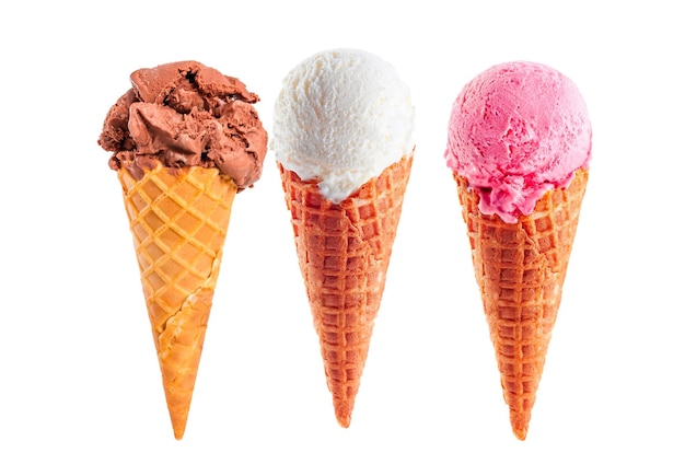 Des glaces luxueuses à la vanille et au chocolat