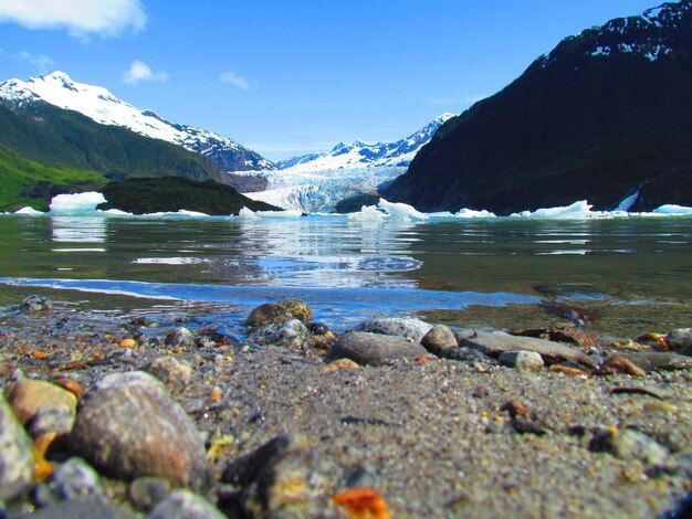 Photo le glacier du lac mendenhall