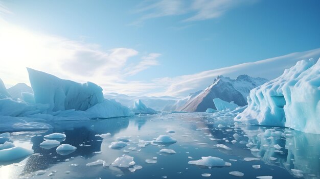 Photo un glacier en fonte dans l'arctique révèle les effets dramatiques du changement climatique