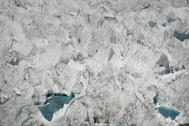 Glacier géant en haute montagne