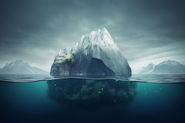 Glacier iceberg sous-marin Générer Ai