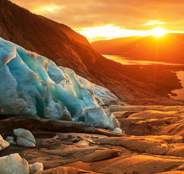 Glacier en Norvège