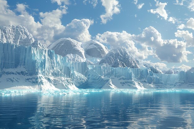 Des glaciers majestueux se transforment en eaux glacées.