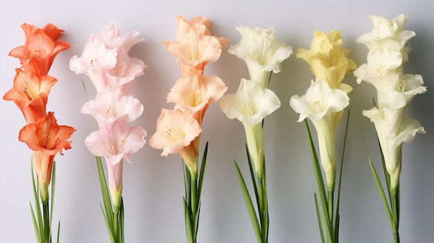 Gladiolus Images de fond Couleurs naturelles Arrière-plan lumineux Génératif Ai