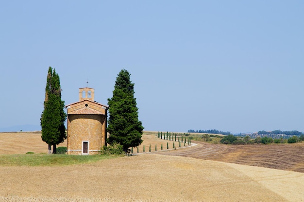 Église de Madonna di Vitaleta Collines de la Toscane