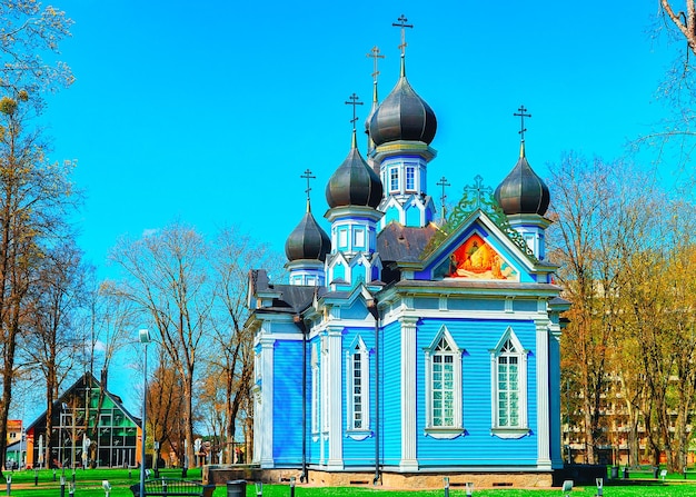 Église orthodoxe au centre de Druskininkai, en Lituanie.