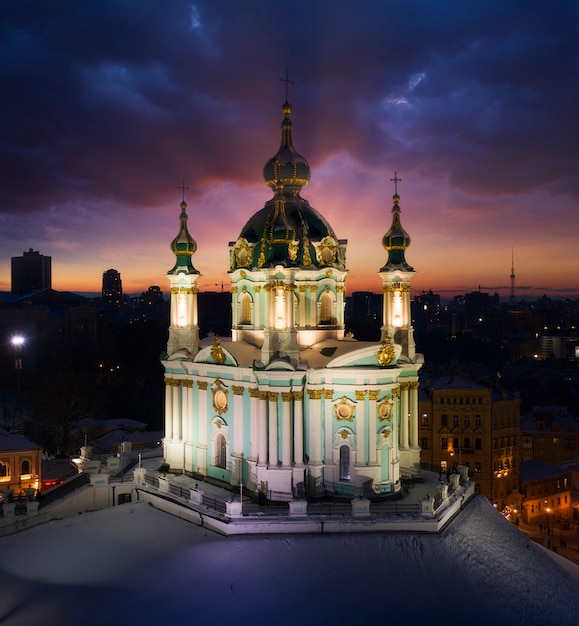 Église Saint-André, vue depuis le drone.