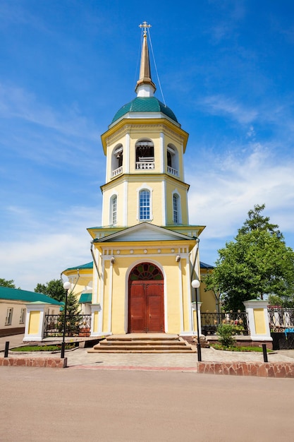 Église de la Transfiguration au centre de la ville d'Irkoutsk, Russie. L'église de la Transfiguration est la plus ancienne église orthodoxe d'Irkoutsk.