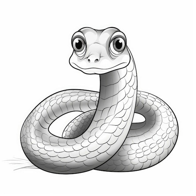 Glissez et coloriez un livre de coloriage sur le thème du serpent pour les enfants