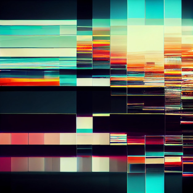 Glitch fond abstrait technologie glitchy rétro vhs fond d'écran vidéo 4k