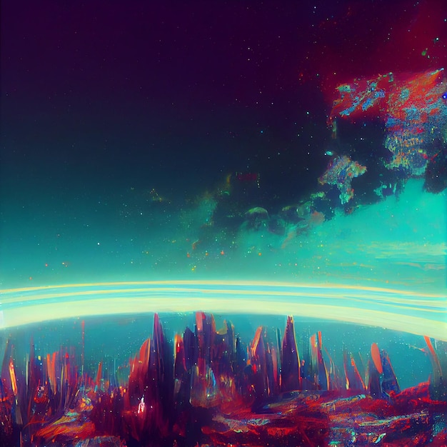 Glitch fond univers abstrait glitch espace vidéo fond d'écran 4k