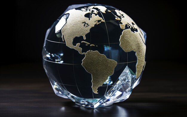 Photo le globe africain formé par le diamant