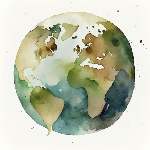 Photo globe, aquarelle