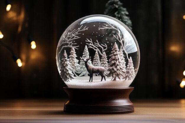 Le globe décoratif délicat de la neige génère Ai