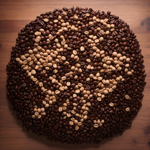 Un globe de grains de café avec chaque grain représentant une culture différente célébrant International