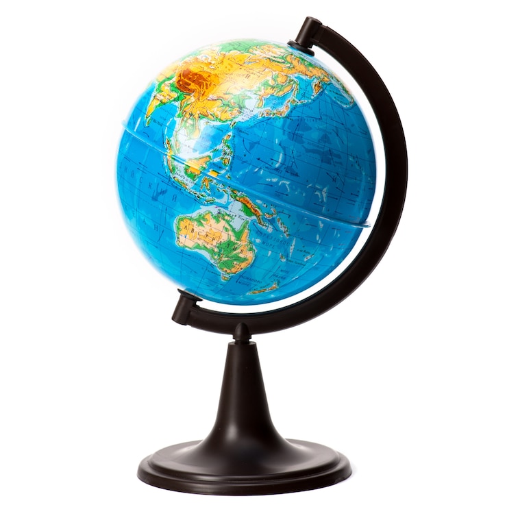 Photo globe isolé sur blanc