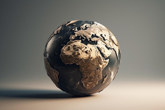 Un globe avec le monde dessus