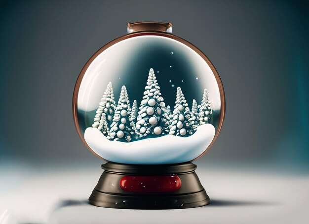 Photo le globe de neige de noël 3d