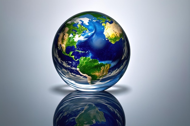 globe avec réflexion sur fond blancglobe avec réflexion sur fond blancglobe terrestre sur