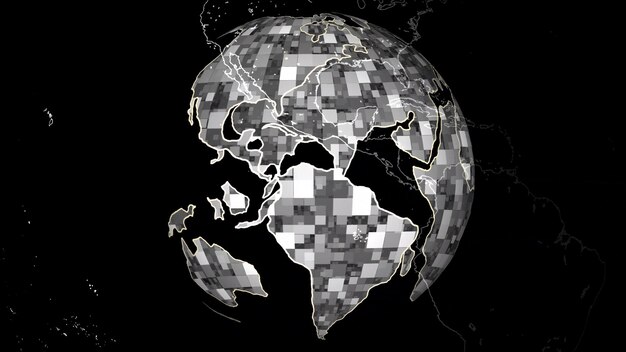 Globe de la technologie numérique abstraite planète Terre Corporate Globe