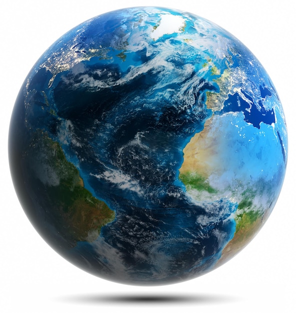 Globe terrestre Amérique Atlantique Afrique