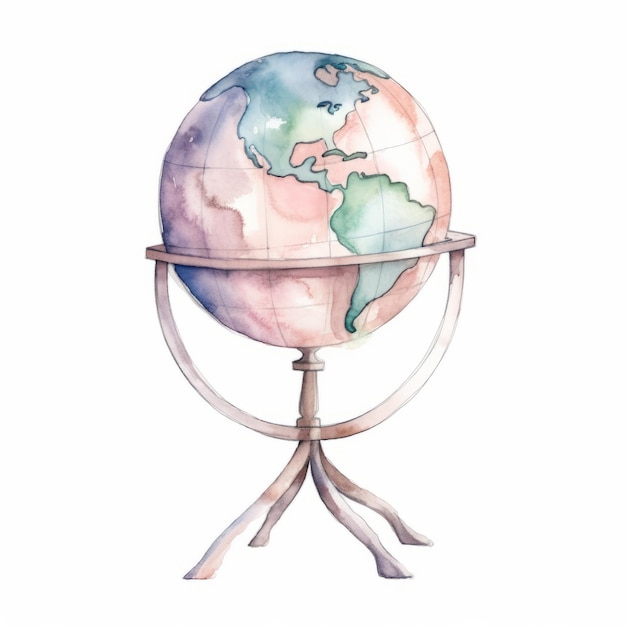 globe terrestre aquarelle