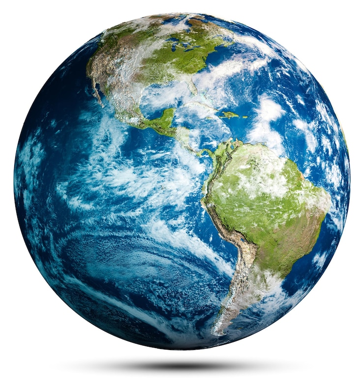 Photo le globe terrestre est une carte de la terre.