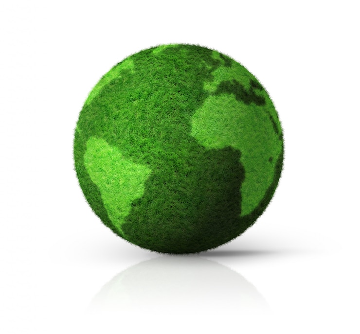 Photo globe terrestre isolé sur blanc
