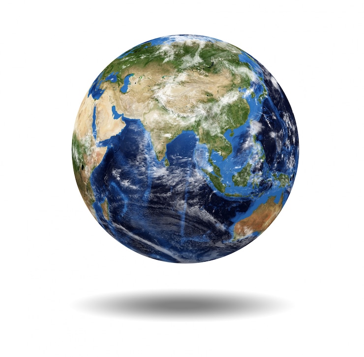Photo globe terrestre isolé