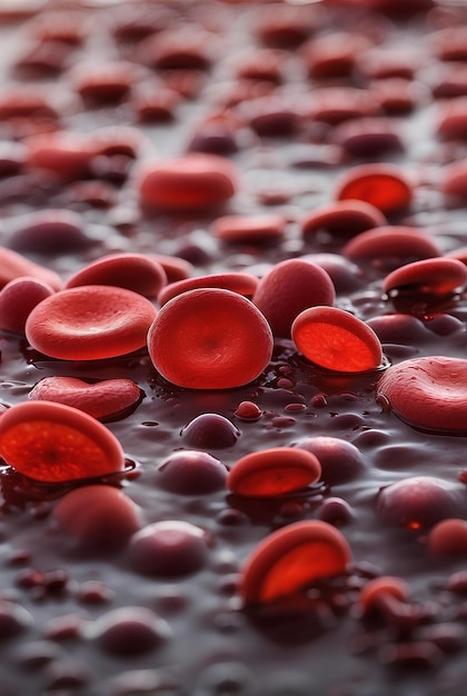 Photo les globules rouges fournissent de l'oxygène aux tissus de votre corps.