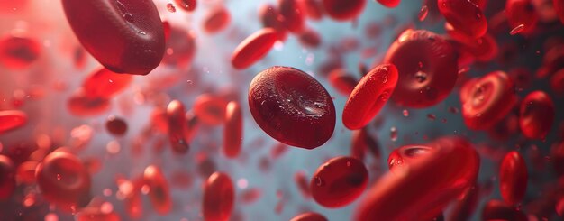 Les globules rouges et l'hémoglobine en gros plan Images médicales