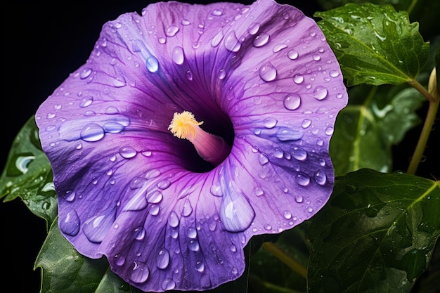 La gloire du matin pourpre Un superbe gros plan révélant la beauté de la nature