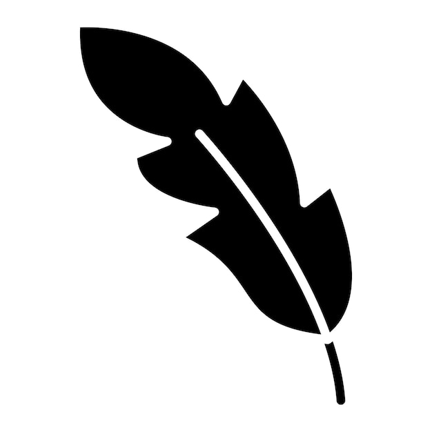 Glyphe De Plume Illustration Noire Solide