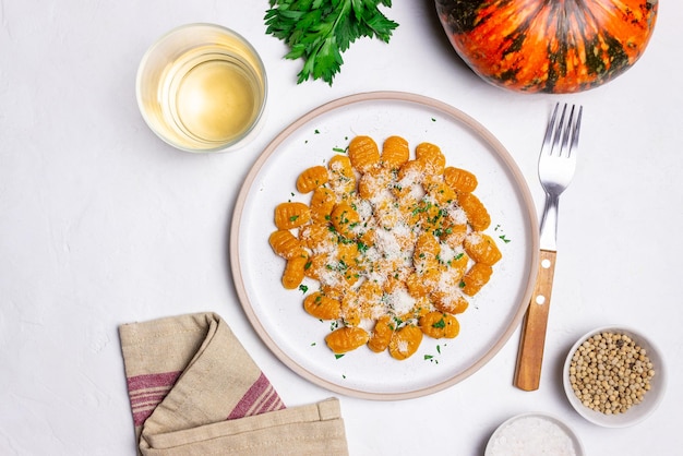 Gnocchis de potiron au parmesan et aux herbes Alimentation saine Plats végétariens