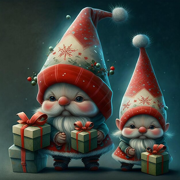 Gnomes de Noël mignons