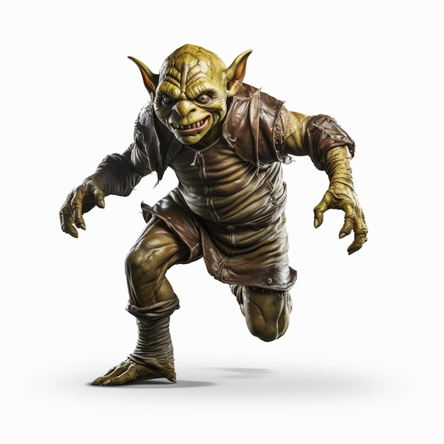 Le goblin vert traître en lambeaux La saison effrayante d'Halloween Fond blanc ou transparent