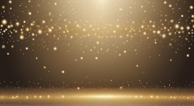 Photo golden glitter gala particules étincelantes et éclaboussures pour une célébration de fête