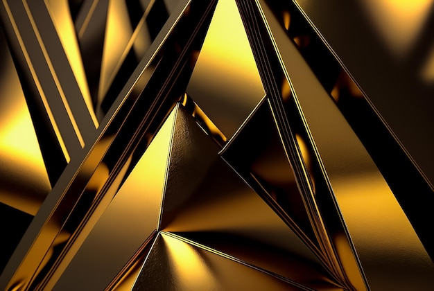 Golden Polygonal Royalty Un fond luxueux généré par l'IA