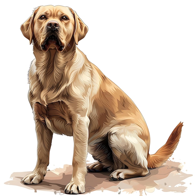 Le Golden Retriever, un chien de chasse écossais, dans une illustration charmante