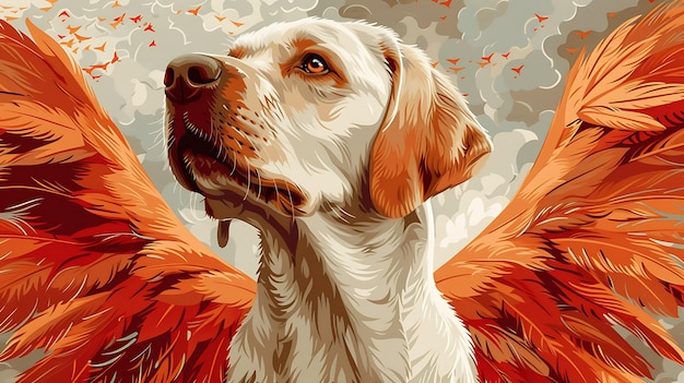 Le Golden Retriever, un chien de chasse écossais, dans une illustration charmante