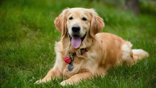 Le golden retriever est mignon.