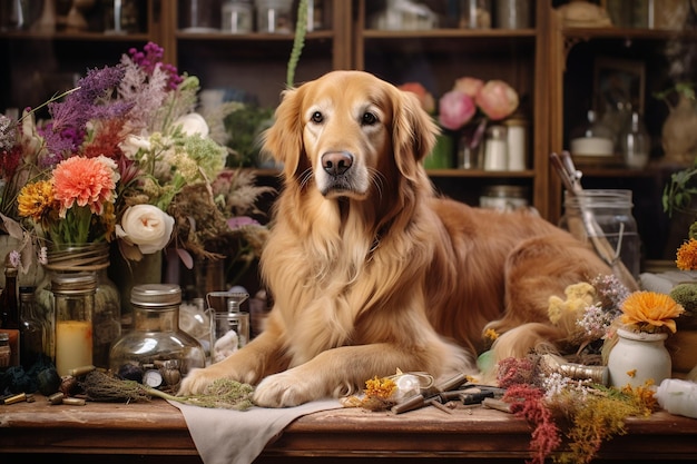 Golden Retriever Portrait d'un chien