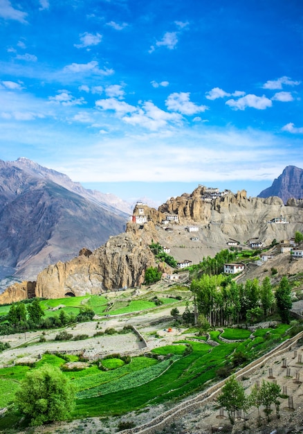 Gompa de Dhankar. Vallée du Spiti, Himachal Pradesh, Inde