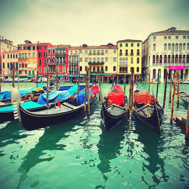 Gondoles au Grand Canal, Venise, Italie