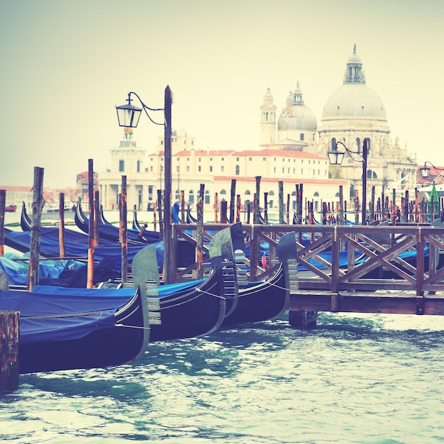 Gondoles à Venise, Italie. Image tonique