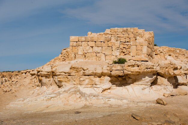 Une gorge dans le désert d'Israël en temps de sécheresse.