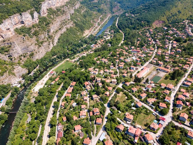 Photo gorge de la rivière iskar montagnes des balkans bulgarie