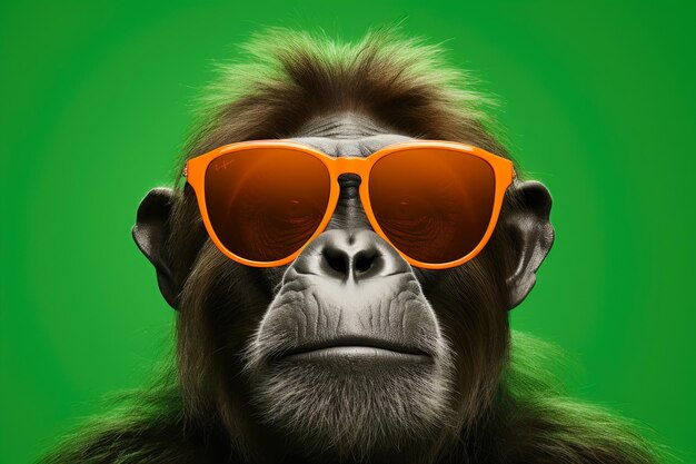 Un gorille chic avec des lunettes de soleil