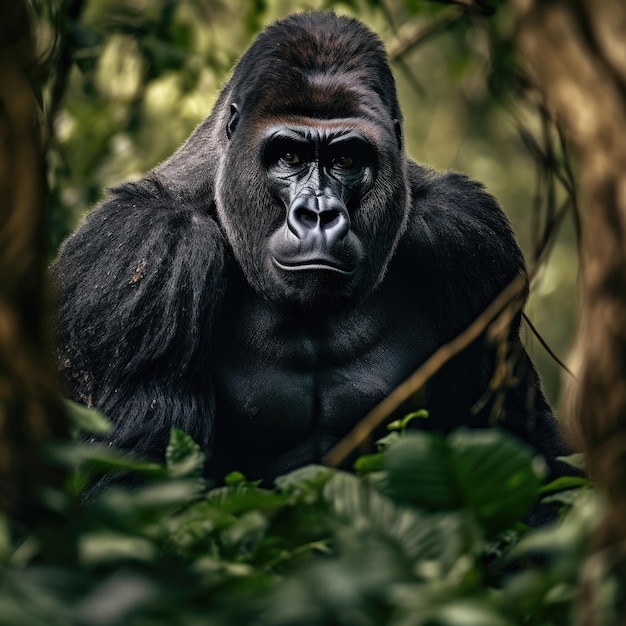 Photo gorille dans la jungle